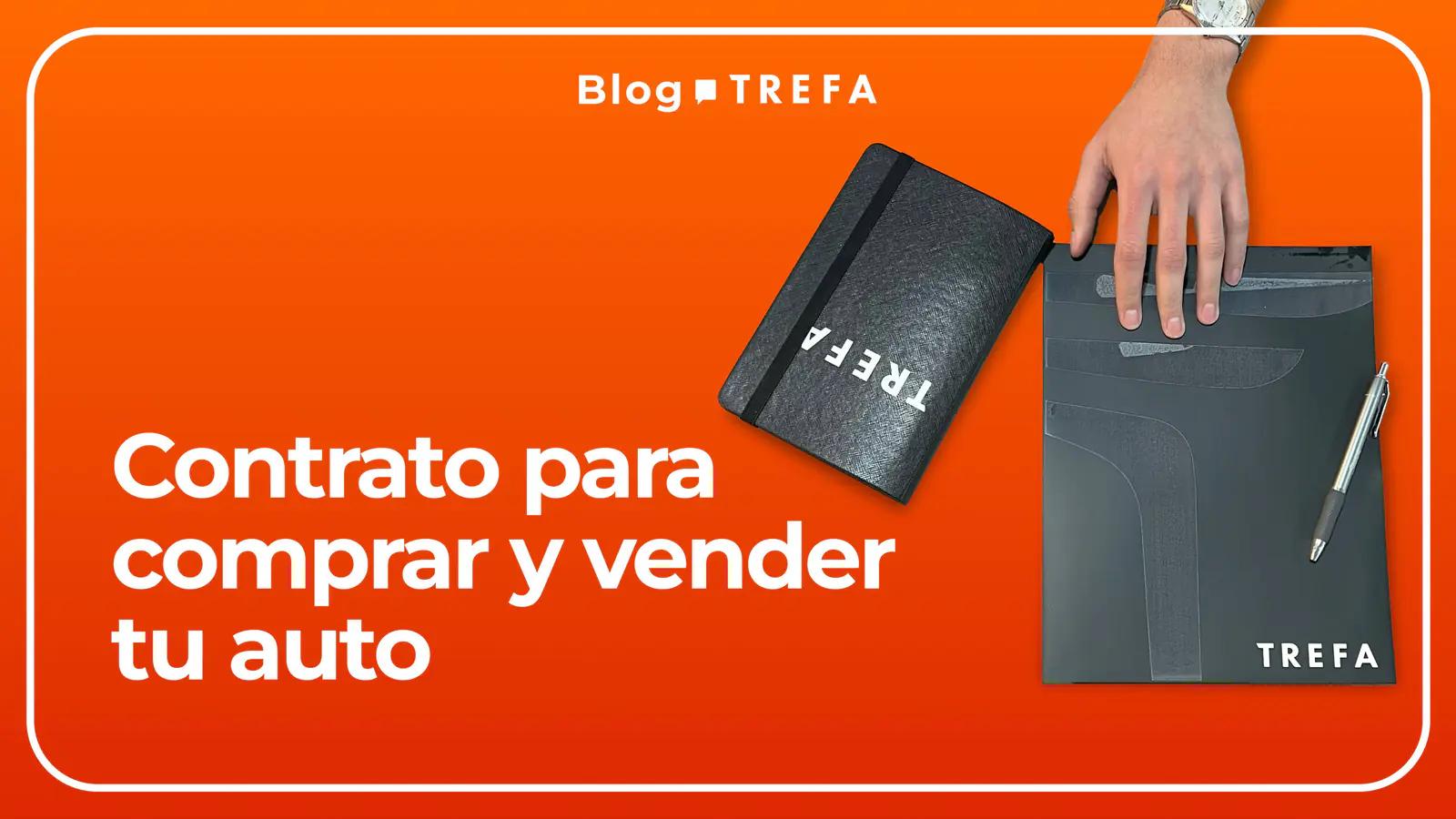 Contrato de compra-venta de un auto seminuevo firmado por comprador y vendedor
