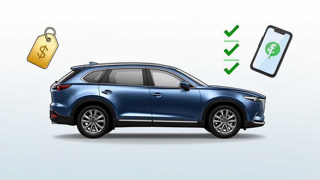 Mazda CX-9 seminueva en México vista lateral con precio referencial