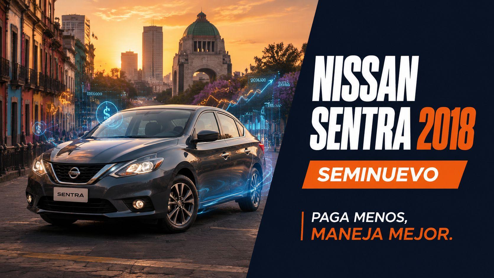 Nissan Sentra 2018 seminuevo de color gris en ciudad de México