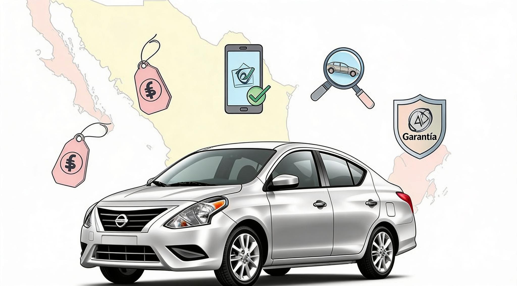 Nissan Versa 2016 seminuevo en México, vista lateral exterior en color blanco