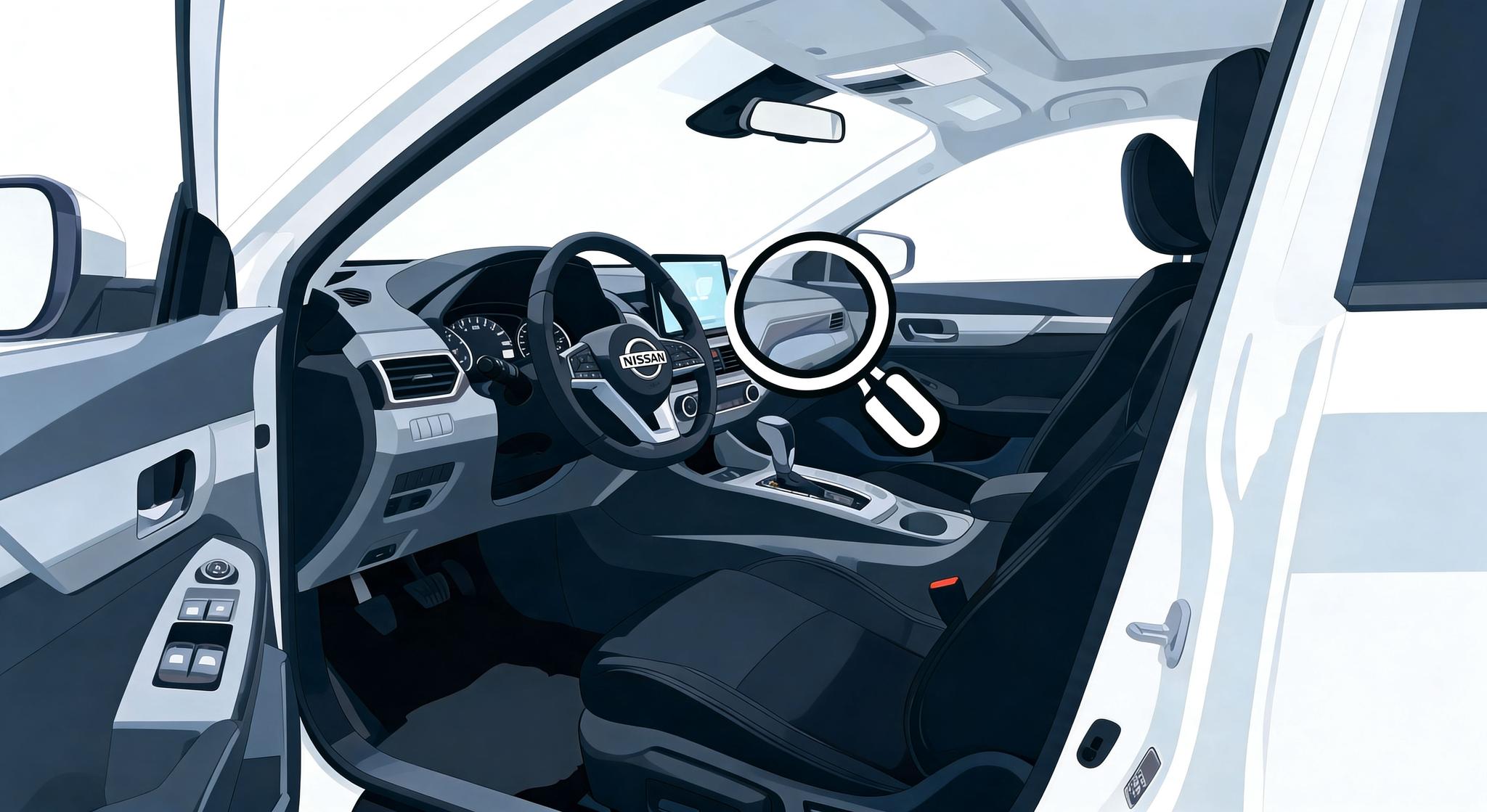 Interior del Nissan Sentra 2017 mostrando tablero y asientos