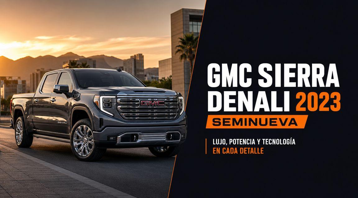 GMC Sierra Denali 2023 seminueva en México vista exterior frontal